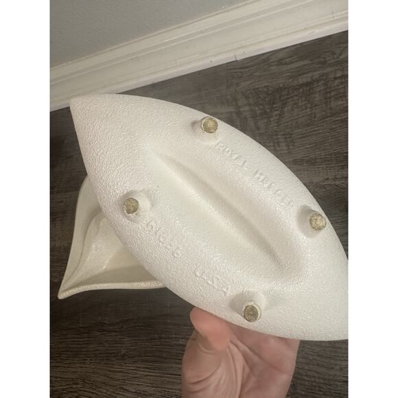 MCM ROYAL HAEGER Lot (2) White Textured Finish ASHTRAYS Vintage USA Atomic - Picture 14 of 16